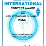 CW DX 2011  K5ND