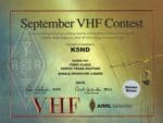 2015 September VHF Contest