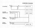 IC-910H Mic – PTT – Headphones Adapter