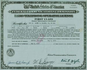Jim Wilson's ticket to a broadcasting job after the Air Force.