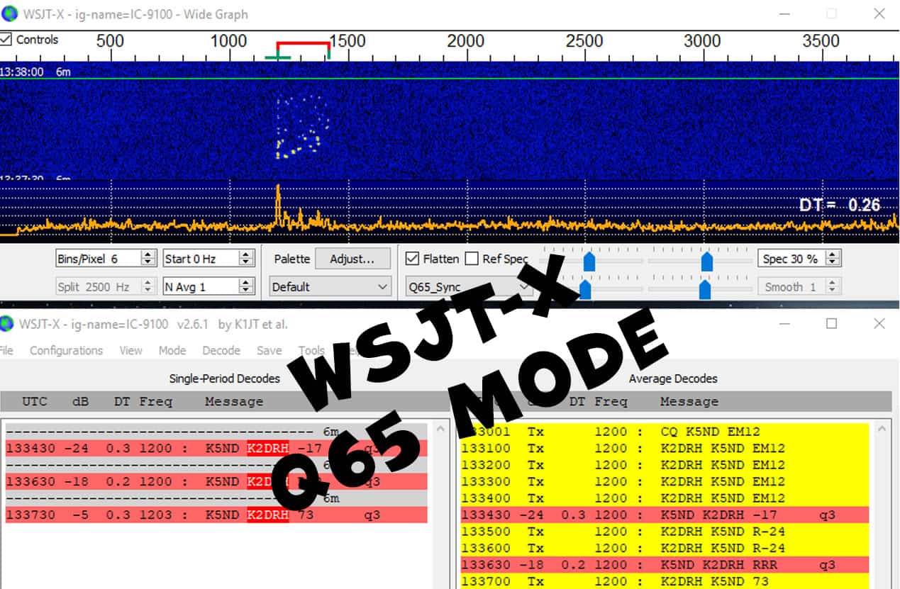 WSJTX and the Q65 mode for 6 meters and Up K5ND