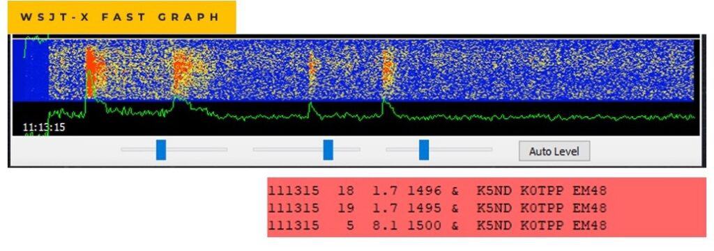 MSK144 Meteor Scatter Pings