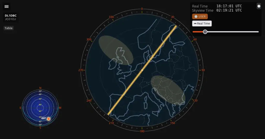 Swan meteor scatter app display
