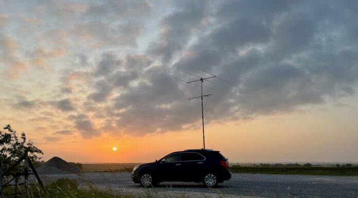 K5ND sunrise in EM01 during June VHF Contest