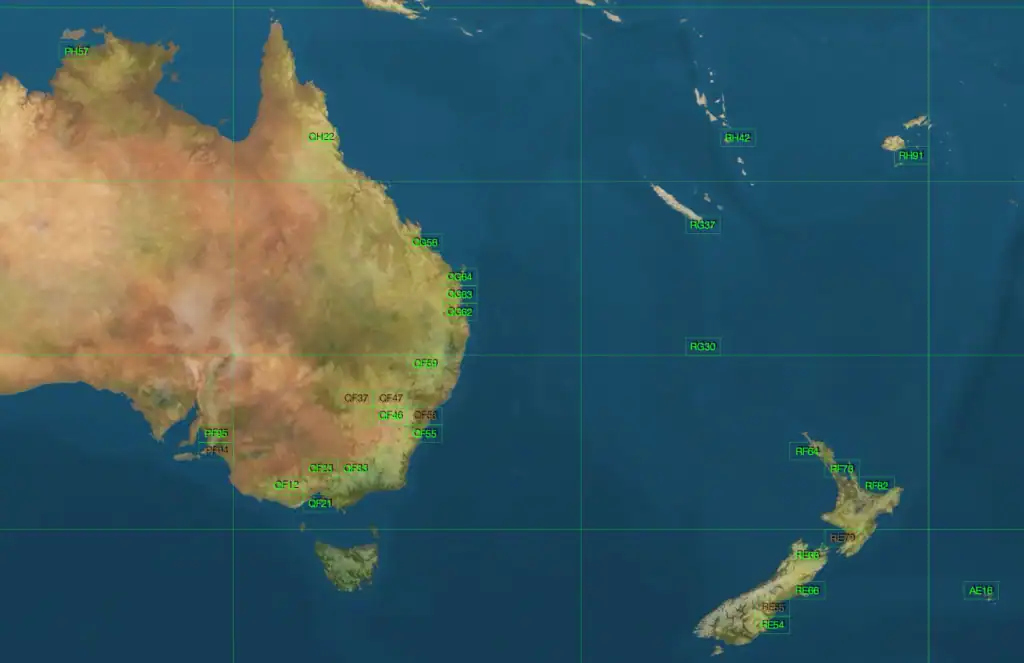 VK, FK, and ZL grids on six meters.